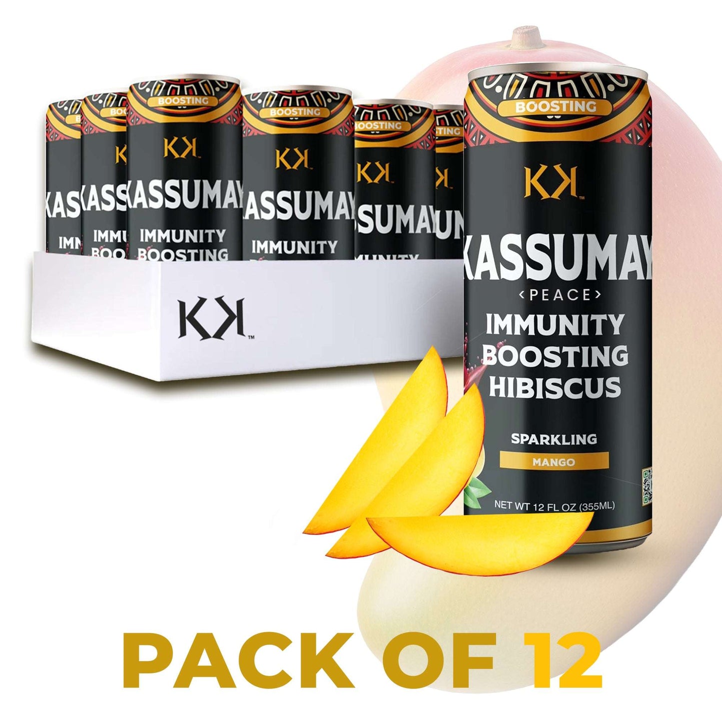 IMMUNITY BOOSTING HIBISCUS & MANGO SPARKLING - 12-Pack