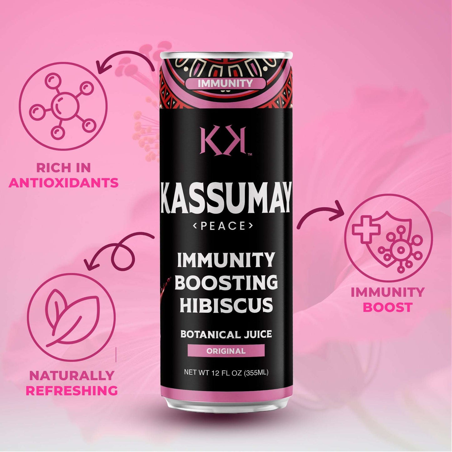 IMMUNITY BOOSTING HIBISCUS BOTANICAL JUICE - 12-Pack