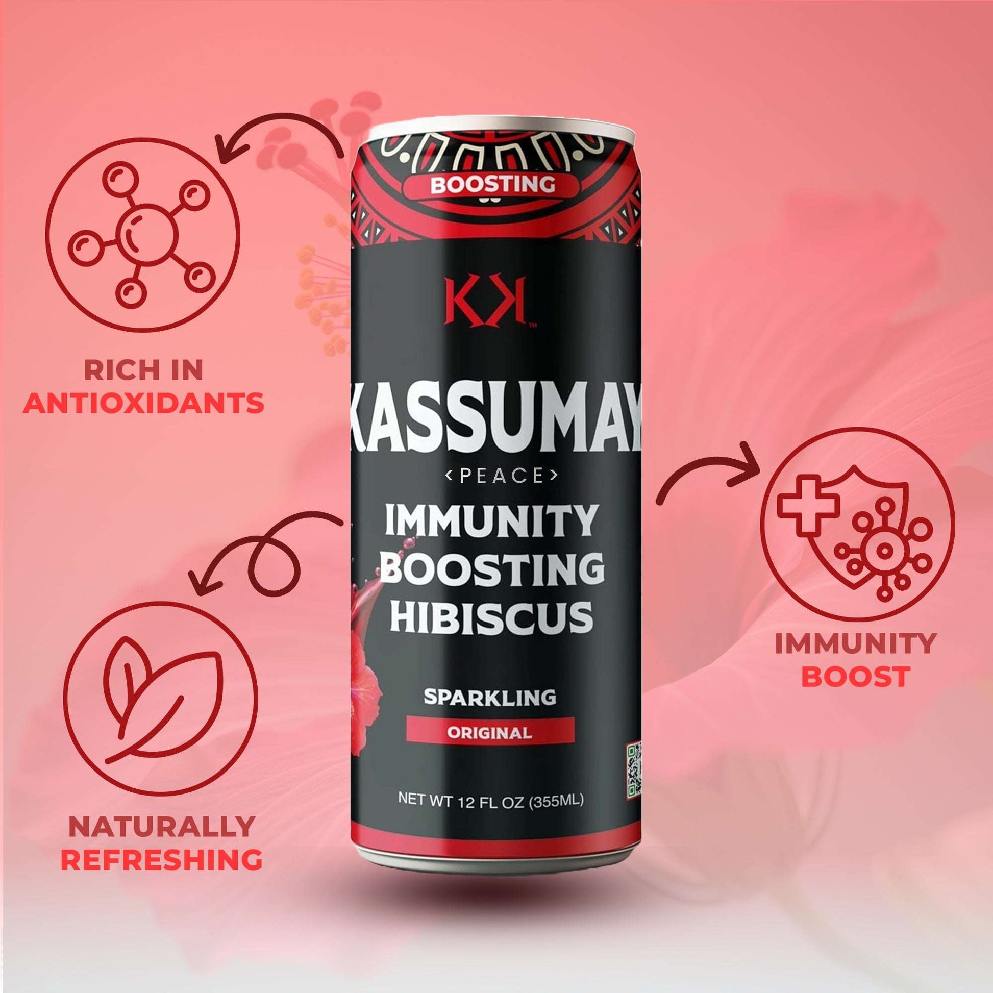 IMMUNITY BOOSTING HIBISCUS SPARKLING - 12-Pack
