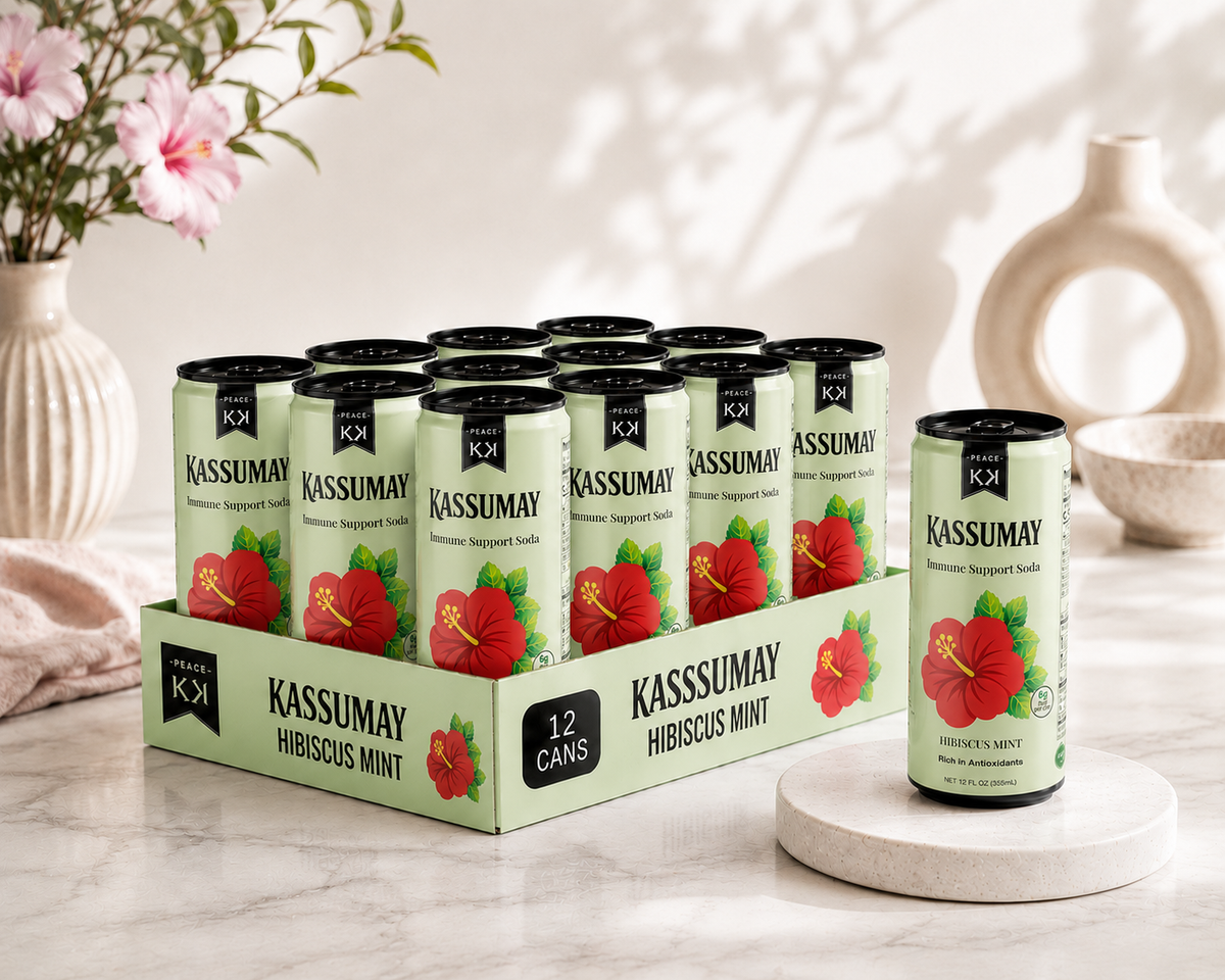 Hibiscus Mint – Immune Support Soda, 12-Pack