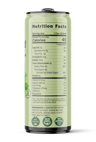 Save 10% Hibiscus Mint – Immune Support Soda, 12 Cases